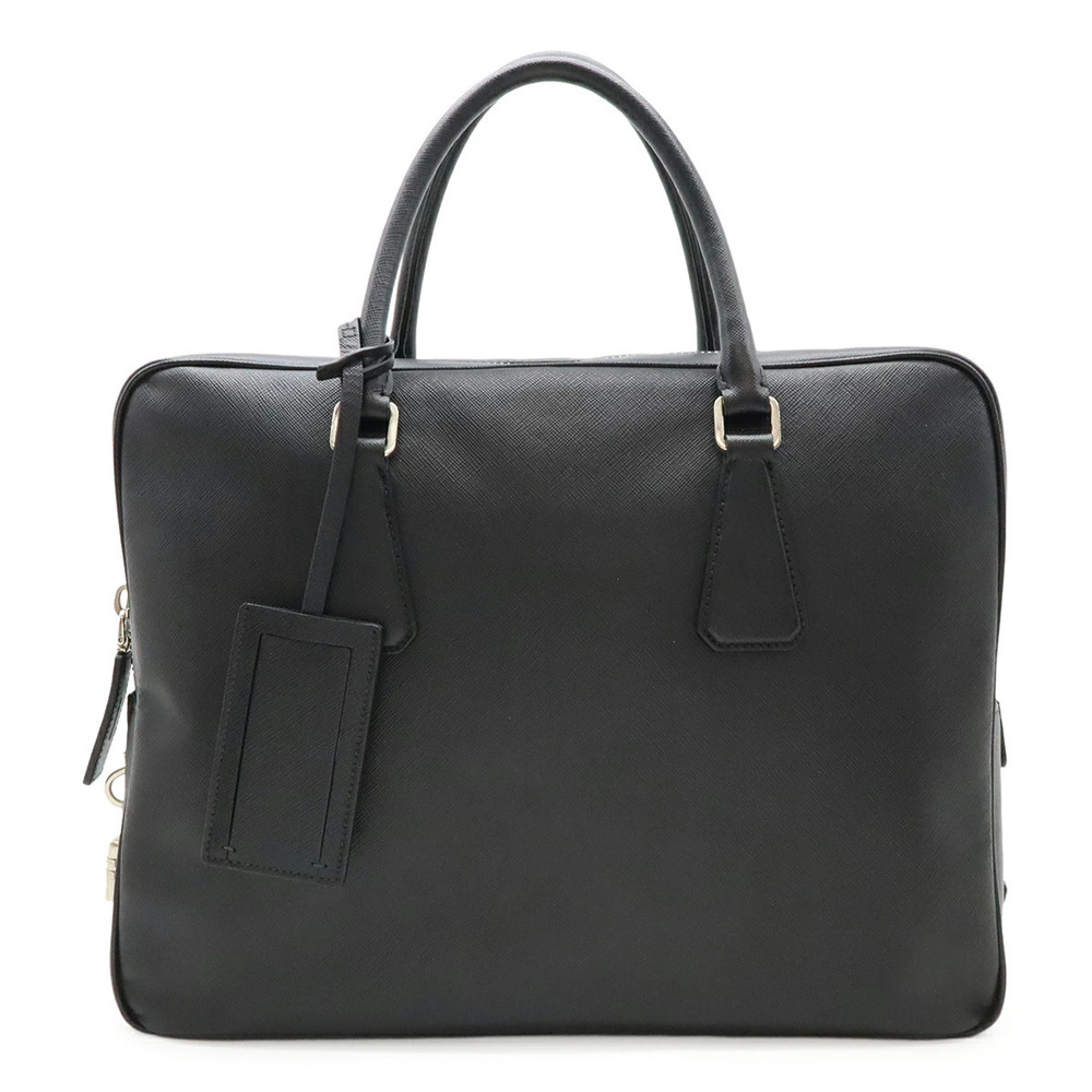 Prada SAFFIANO TRAVEL Business Bag Briefcase Leather NERO Black